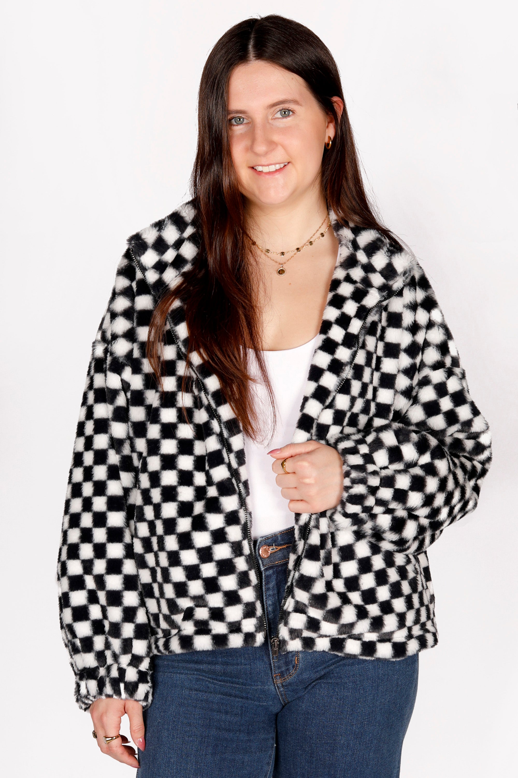 Black & White Checkered Jacket