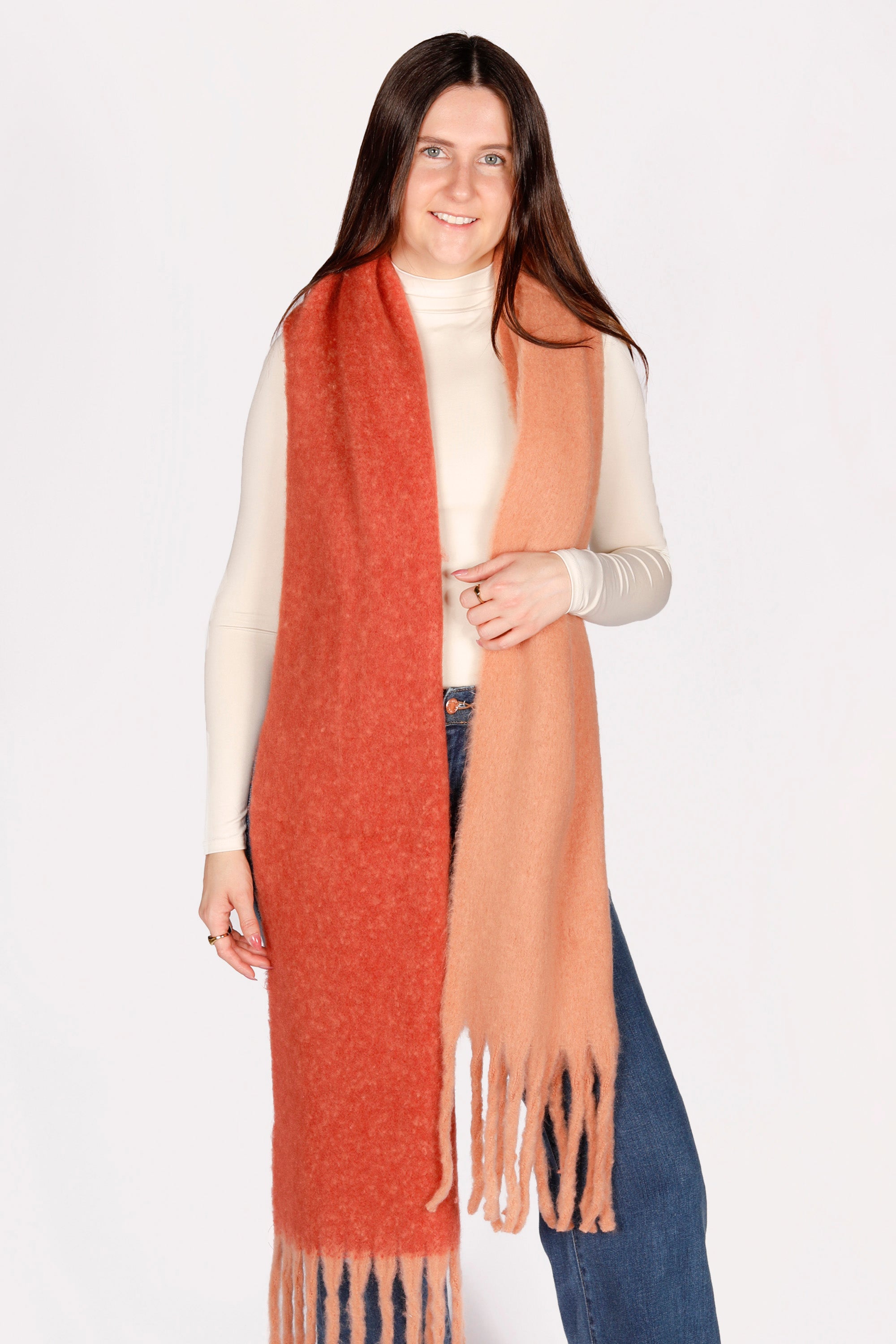 Cozy Two Tone Scarf