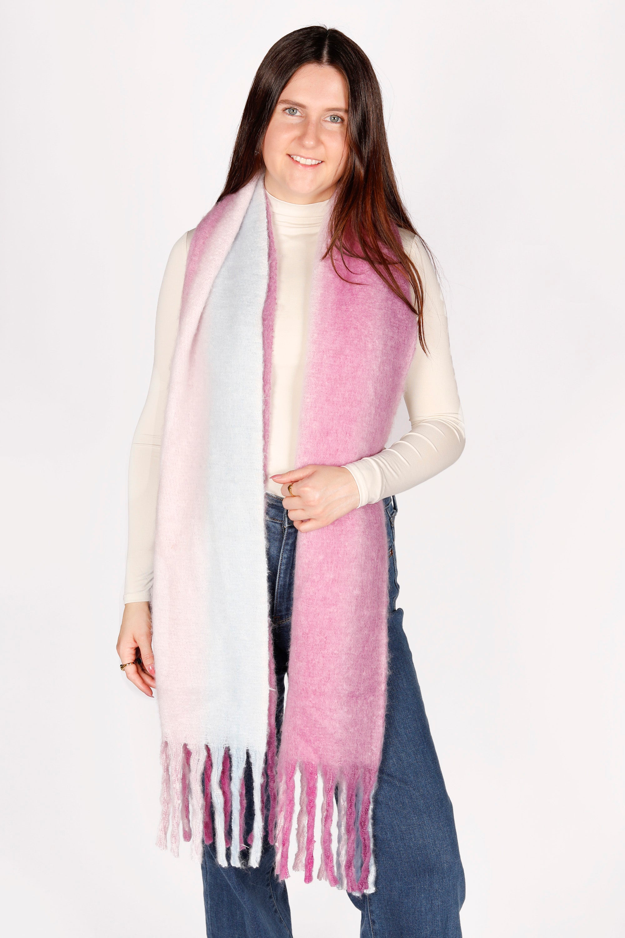 Purple Ombre Fringe Scarf - FINAL SALE