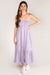 Lavender Striped Midi Dress
