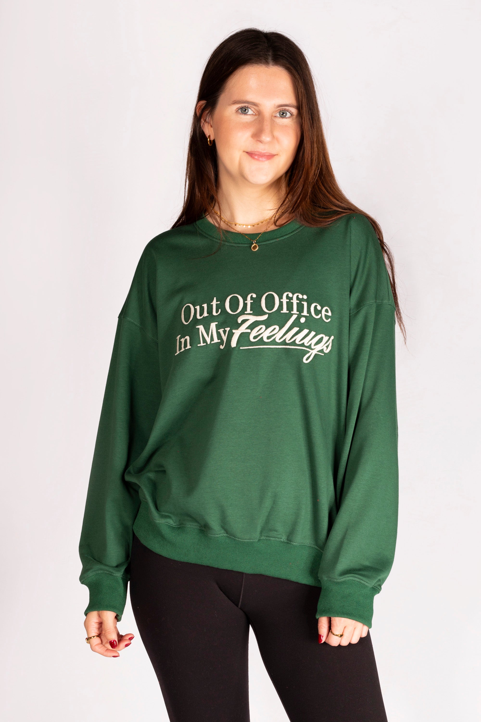 Out of Office Green Sweatshirt - FINAL SALE