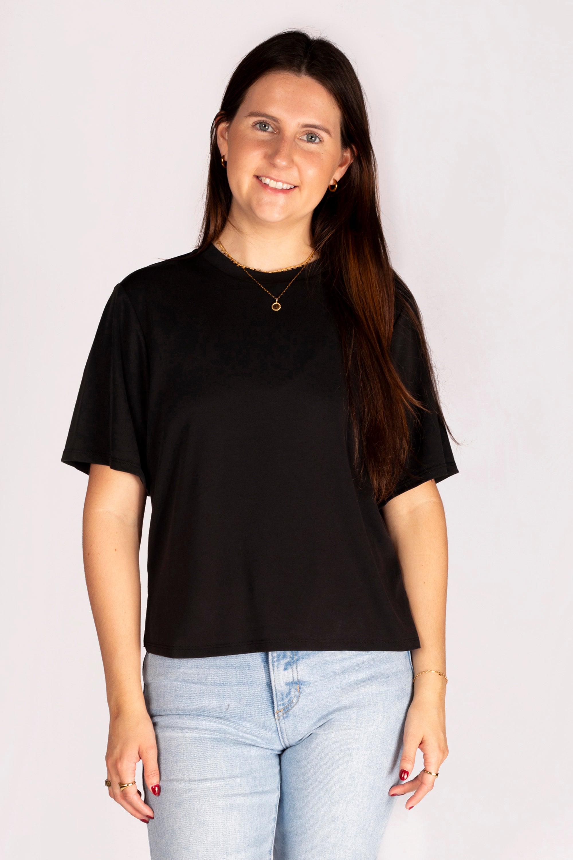 Kendra Black Basic Tee