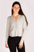 Grey Ribbed Button Down Top - FINAL SALE