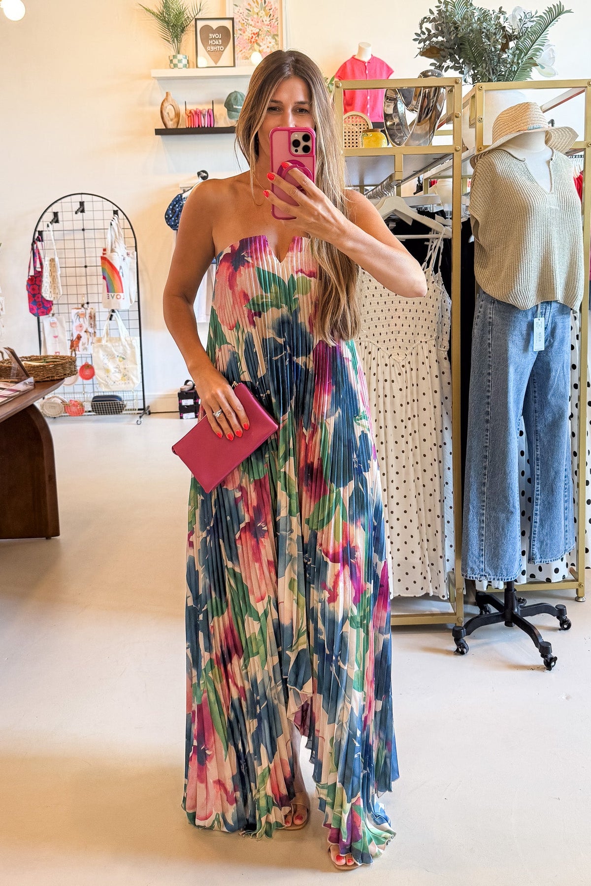 Lapis Bloom Shimmer Maxi Dress