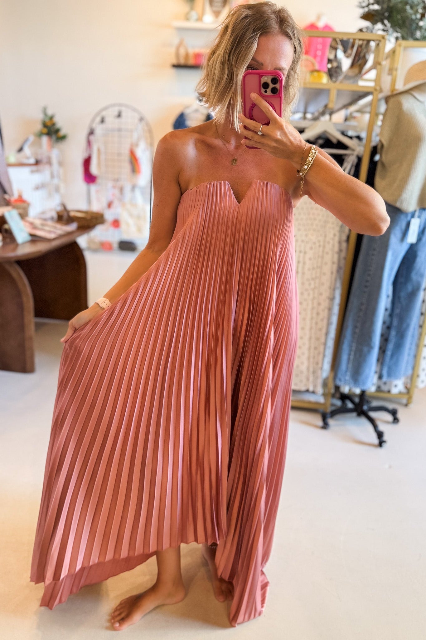 Hazel Shimmer Maxi Dress