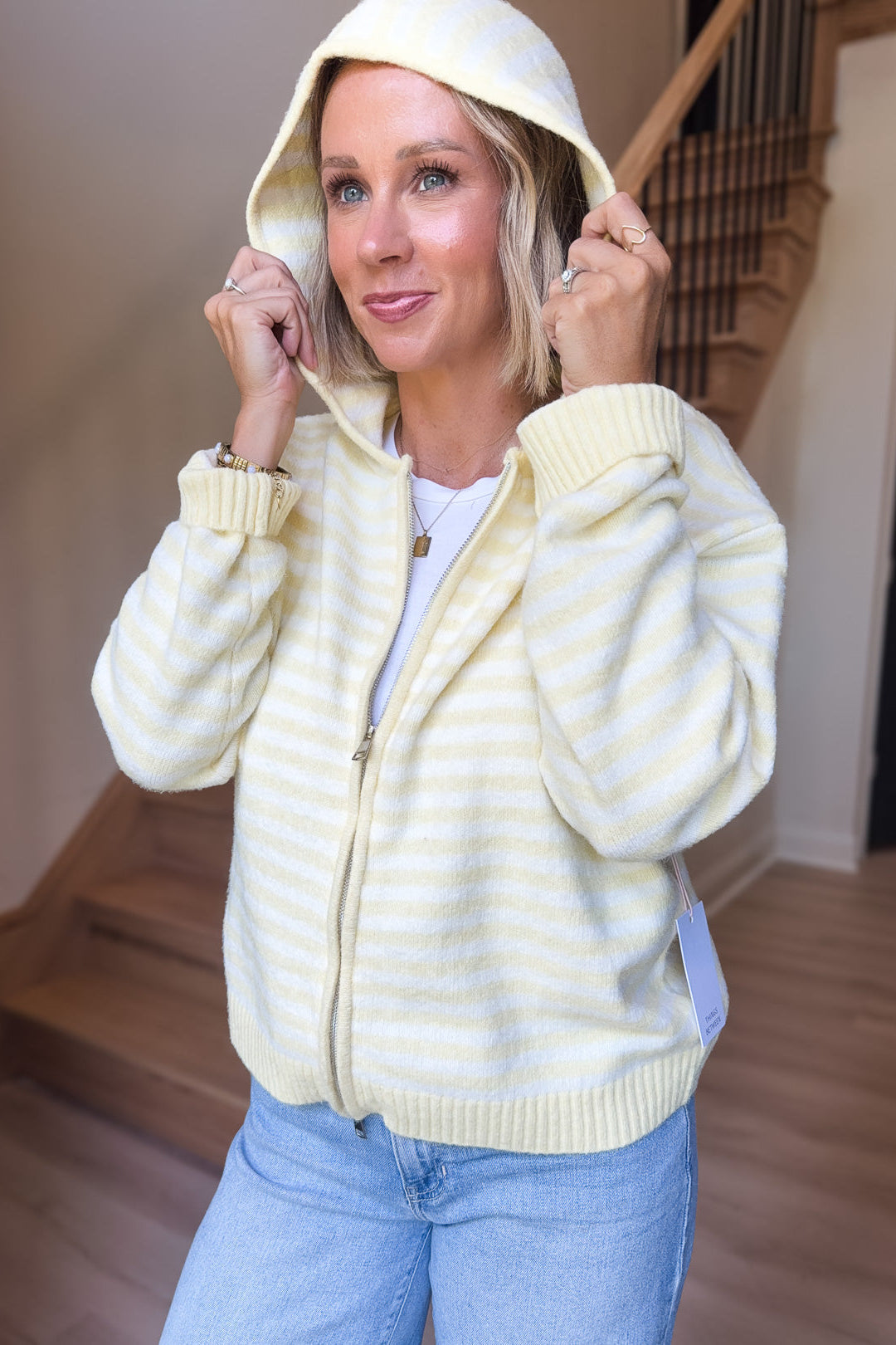 Butter Striped Zip Jacket