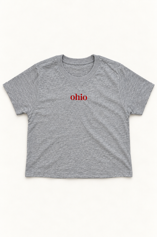 Ohio Embroidered Boxy Tee
