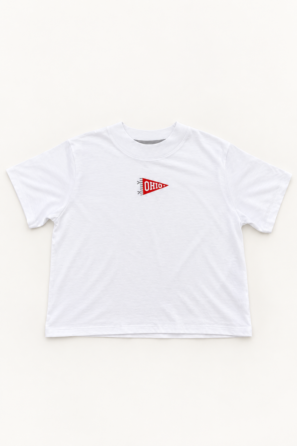 Ohio Pennant White Boxy Tee
