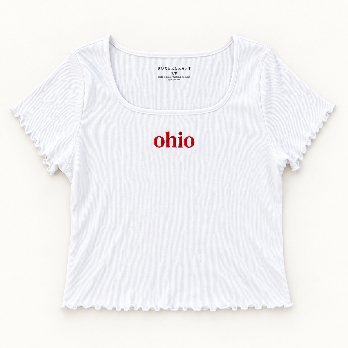 Ohio Ruffle Baby Tee