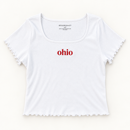 Ohio Ruffle Baby Tee