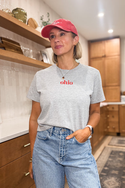 Ohio Embroidered Boxy Tee