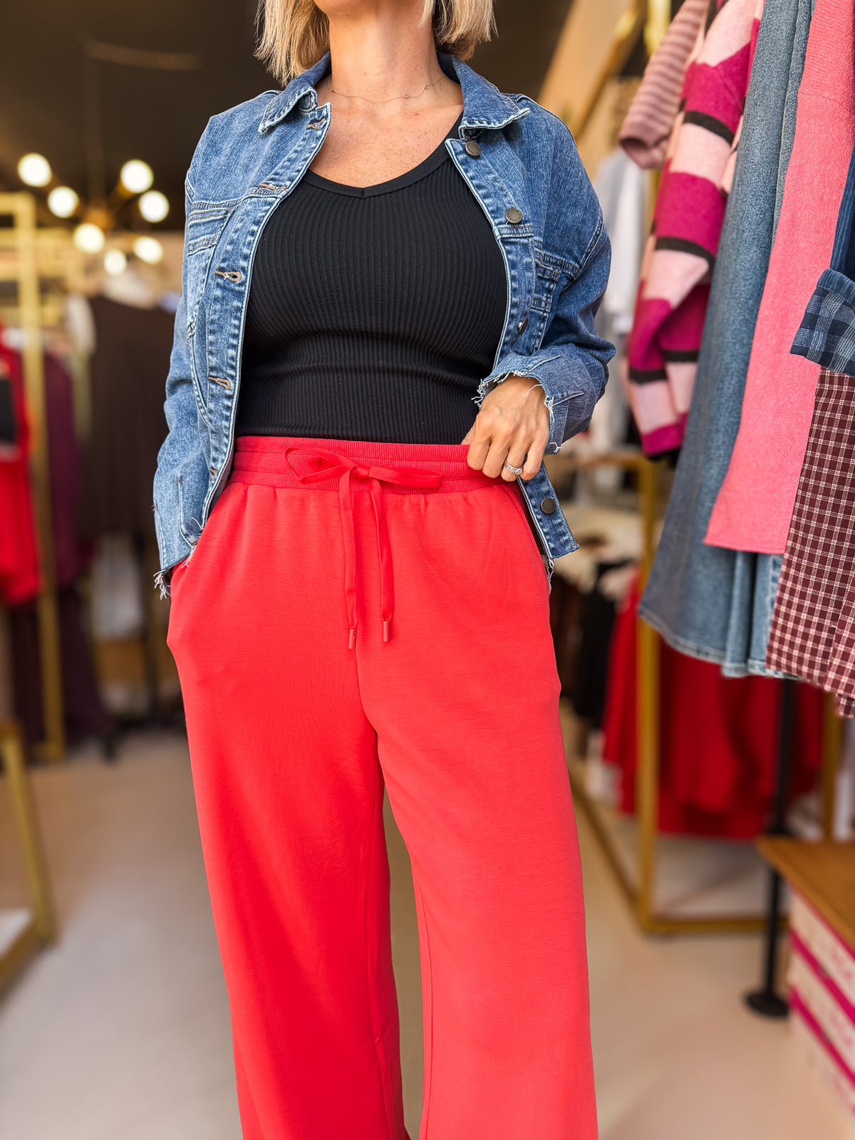 Addison Red Modal Pants