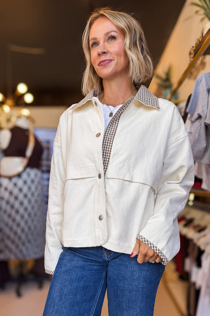 Georgie Brown Gingham Jacket