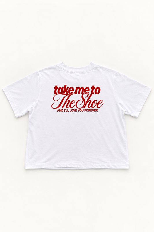 Take Me to The Shoe Boxy Tee - White