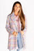 Pink & Blue Plaid Coat