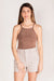Callie Cocoa Ribbed Halter Top