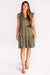 Olive Faux Suede Tiered Mini Dress