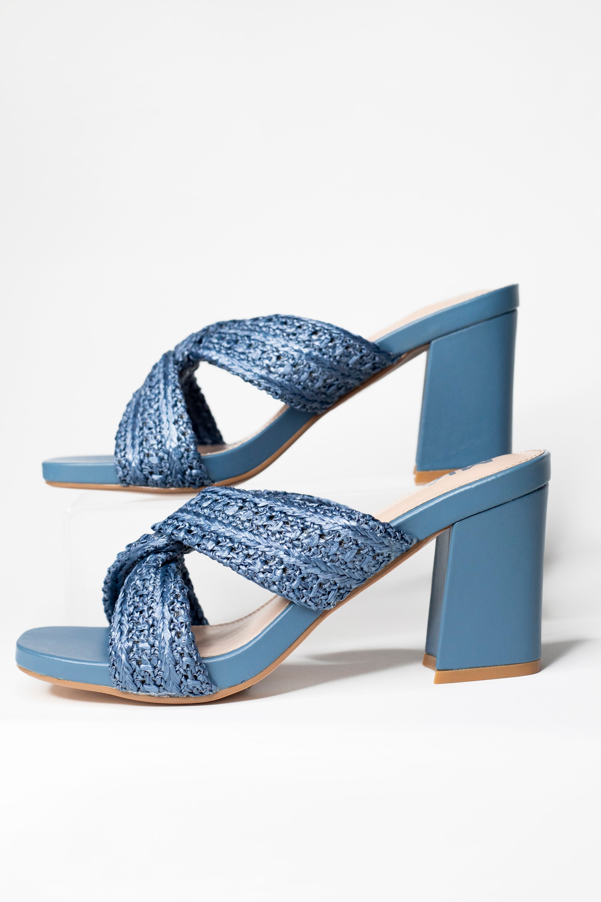 MIA Maxine Blue Raffia Heel