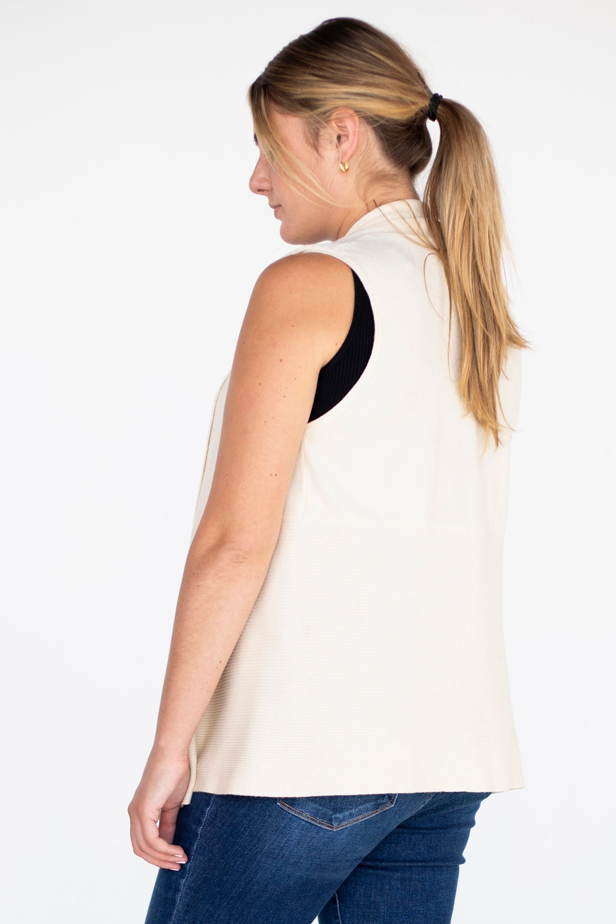 White hotsell sleeveless cardigan